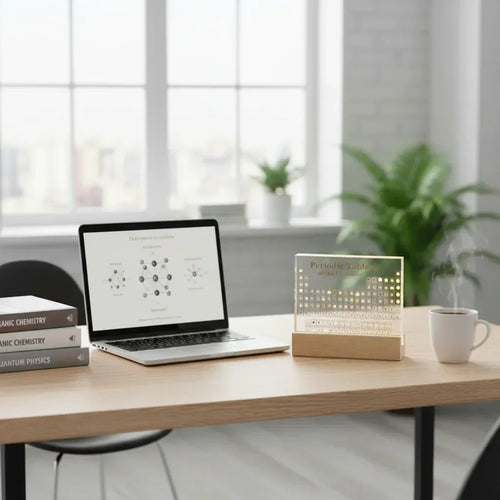Affiche table périodique — encadrée sur un mur